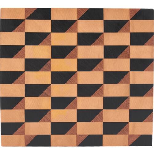 Soandora End Grain Cutting Board Wenge Maple Oak Tree Three-Dimensional Geometric Pattern