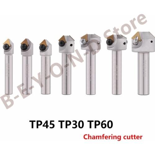 BEYOND 1pcs TP45 TP30 TP60 Abandon type Chamfering Cutter C20-25-40-50-120 use TPMN1603 2204 Carbide Milling Inserts
