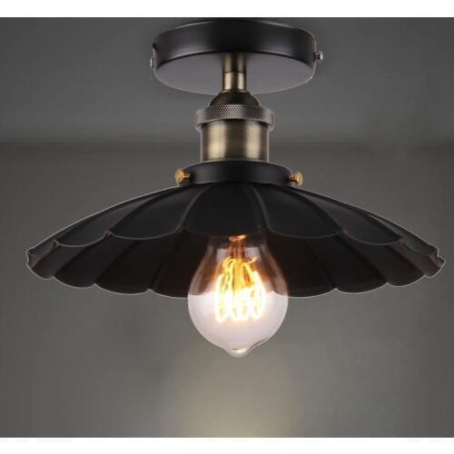 RH LOFT Edison Vintage Industrial Retro Style Wrought Iron Umbrella Ceiling lamp Cafe Bar Coffee Shop Store Hall Club
