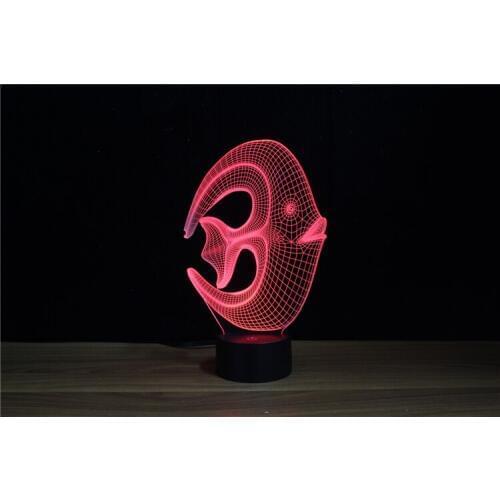 Christmas Decorations for Home Tourism Remembrance 3D Led Reception Room Auxiliary Light Tropical Fish Shape YJM-3146