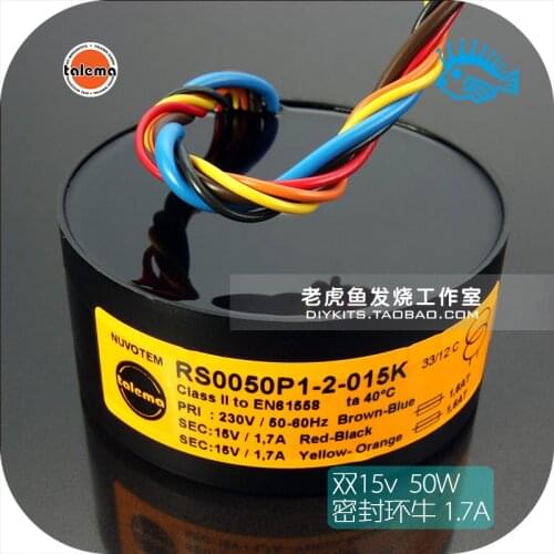 RS Nuvotem Talema 2* 6V 9V 12V 15V 18V 25V 50VA NEW Talema RS Nuvotem Sealing Toroidal Transformer 50W