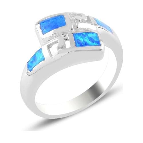 Silver 925 Sterling Opal Stone Ring