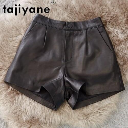 Shorts Genuine Summer Women High Waist Trousers Woman Real Sheepskin Womens Shorts Womenswear Mujer Pantalones TN2350