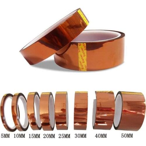 5-20mm Wide High Temperature Polyimide Kapton Tape Industry Welding Polyimide Electrical Insulation Heat Resistant Pushing Tape