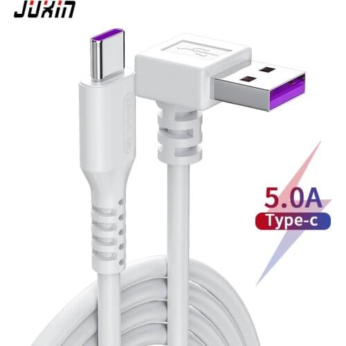 USB cable 90 Degree Angle Type C Cable Fast Charge 5A For Samsung S9 S10 S8 Huawei P40 Mate 30 Xiaomi Redmi