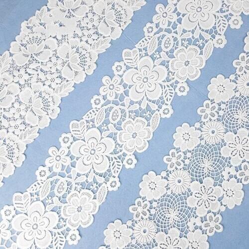 1Yard Lace Ribbon Trim Embroidered African Lace Fabric Sewing Craft Decoration for Wedding Dress Underwear