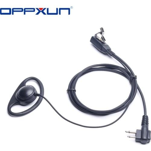 2 Pin Earhook D Shape K Clip-Ear PTT Headset Earpiece Mic for Motorola Way Radios GP88S GP300 GP68 GP2000 GP88 GP3188 CP040 CP1