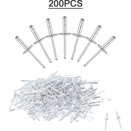200 PCS Car Rivets Aluminum Rivet Assortment,4x13 mm Pop Rivets Car-styling