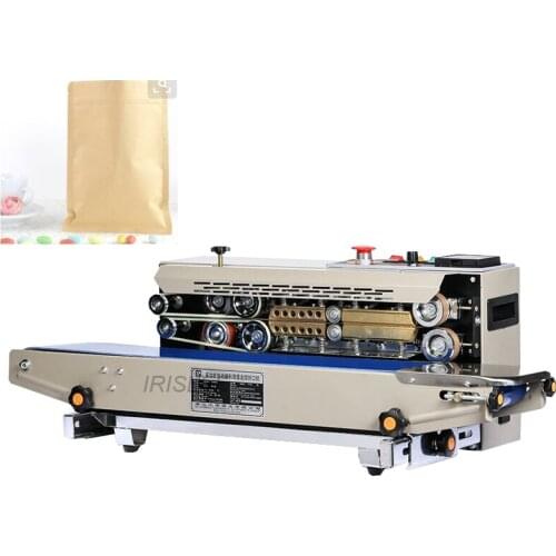 2020 Continuous Band Sealer Printable Date Film Bag Automatic Heat Sealing Machine Food Sealer 220V