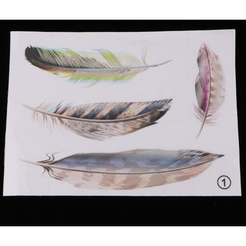 3D Car Sticker Feather Design Decal Vinyl Door Hood Cover Sticker