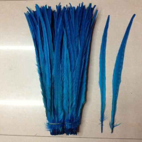 50PCS Lake blue Natural pheasant tail feathers 50-55 cm / 20-22 inches pheasant feathers centerpieces wedding decorations