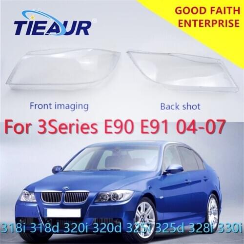 Car Headlight transparent Lens Cover for E90 E91 glass 318i 318d 320i 320d 325i 325d 328i 330i 04-12 Replacement DIY