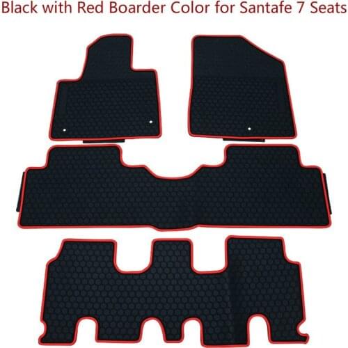 SPECIAL Rubber Car Floor Mats for 2013-2017 Year Hyundai Santafe 5 Seats 7 Seats No Odor Waterproof Carpets