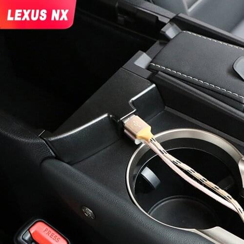 Lsrtw2017 for Lexus NX NX200 300 300h Car Armrest USB Charger Interior Mouldings Accessories 2018 2019 2020 Styling Auto