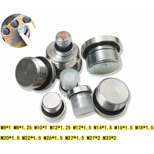 Free shipping excavator parts walking motor plug oil drain screw hexagon socket oil plug with side plug Komatsu Hitachi Kobelco