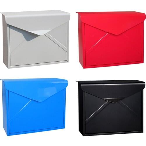 Locking Mailbox Case Lockable Mail Box, Home Office Gate Decorative Letterbox Drop Box with Keys, Medium Capacity Mail Box