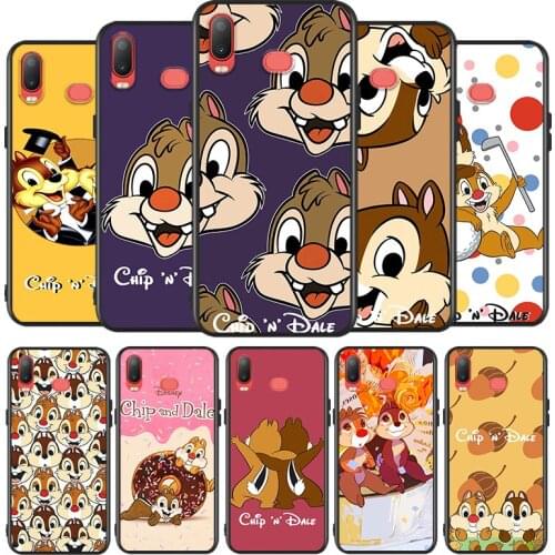 Disney Chip 'n' Dale cute for Samsung Galaxy A9 A8 Star A750 A7 A6 A5 A3 Plus 2018 2017 2016 Silicone Soft Black Phone Case