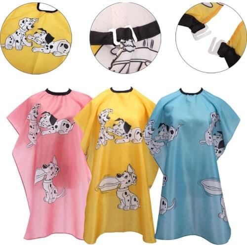 Hairdressing Children Kid Cartoon Cape Waterproof Hair Cutting Dyeing Clothes Apron Wrap Pro Salon Barber Styling Tools