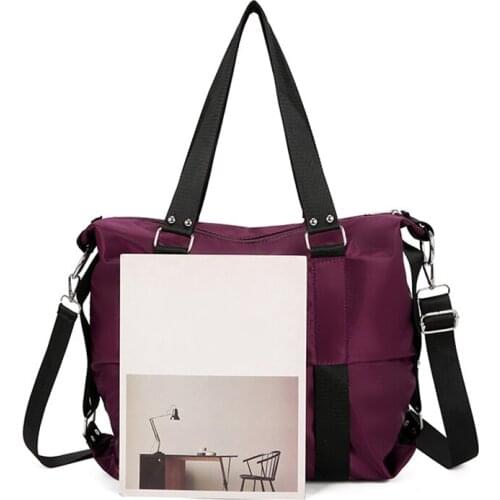 Hot Selling Women Waterproof Nylon Shoulder Bag Large Capacity Handbag Tote Outdoor Travel Bag