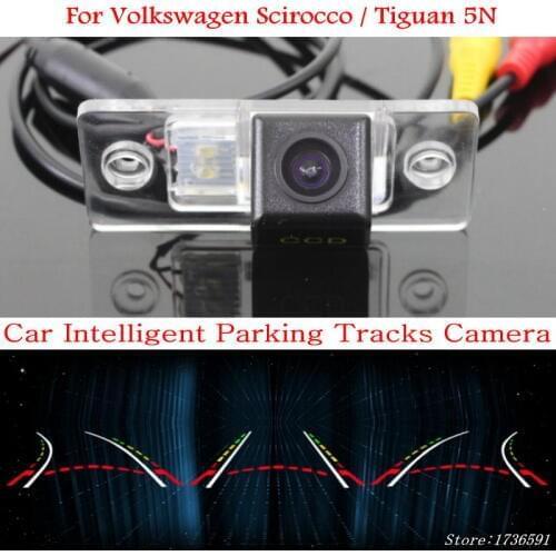 Lyudmila Car Intelligent Parking Tracks Camera FOR Volkswagen Scirocco / Tiguan 5N / Car Back up Reverse Rear View Camera