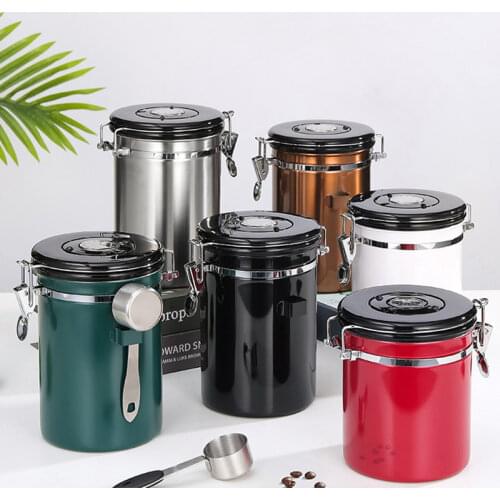 Metal Storage Jar Kitchen Food Big Home Modern Hermetic Pots Tea Coffee Sugar Bulk Cereals Rangement Cuisine Kitchen Organizers