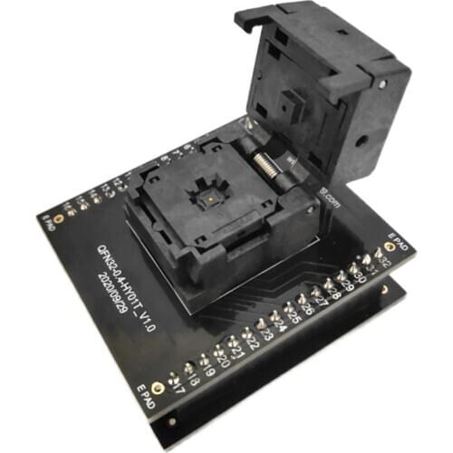 QFN32 MLF32 programm IC Test Socket IC549-0324-006-G Pitch 0.4mm Clamshell Chip Size 4*4 Flash Adapter Programming Socket