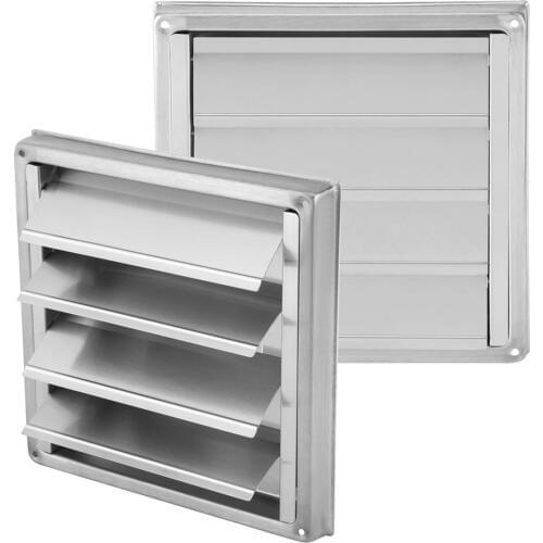 100mm High Quality Stainless Steel Multifunction Ventilation Device Wall Air Vent Square Tumble Dryer Extractor Fan Outlet