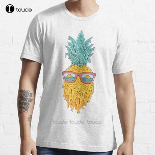New Pineapple Summer Vacation Hot Melted Sun T-Shirt Cotton Men Tee Shirt