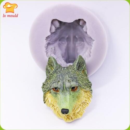 2020 New Wolf Head Silicone Mold Cameo Wolf Skull flexible crafts, resin, Clay Silicone Mould