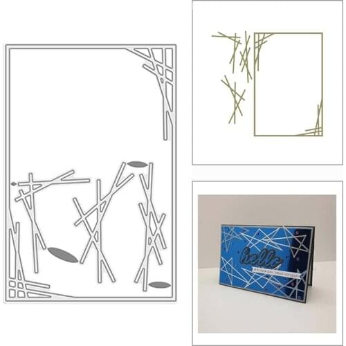 2021 New Wooden Stick Rectangle Metal Cutting Dies for DIY Scrapbooking Decor and Card Making Paper Craft Embossing No Stamps