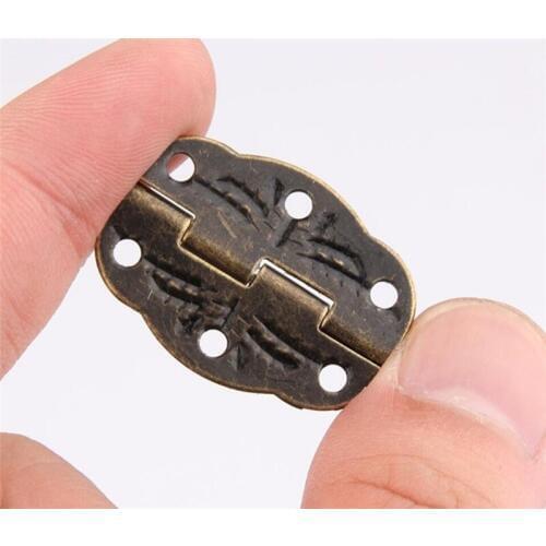 New 500pcs/lot 30mm x 22mm Bronze Mini Butterfly Door Hinges Cabinet Drawer Jewellery Box Hinge With Screws For Furniture