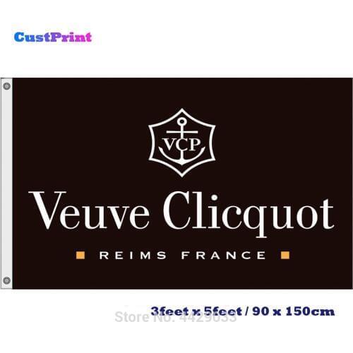CustPrint Veuve Clicquot Flag 90 x 150cm Digital Printing Flags Banners