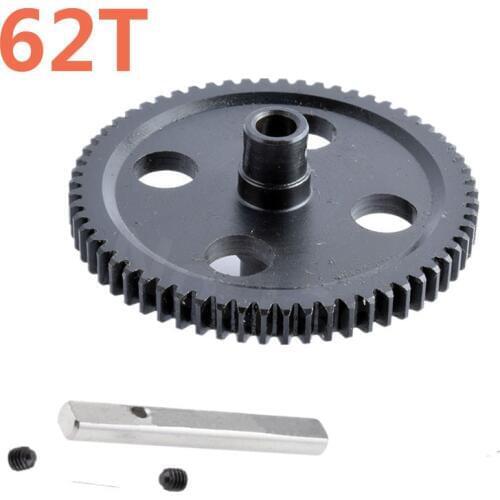 RC Cars 0015 Black Metal Spur Diff Main Gears Center Reduction Gear 62T Fit WLtoys 1/12 12428 12423 Crawler Short Course Truck