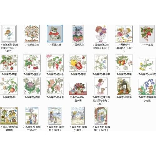 -Yesterday Series-Rose Garden Gate cross stitch package flower aida 18ct 14ct 11ct cloth people kit embroidery
