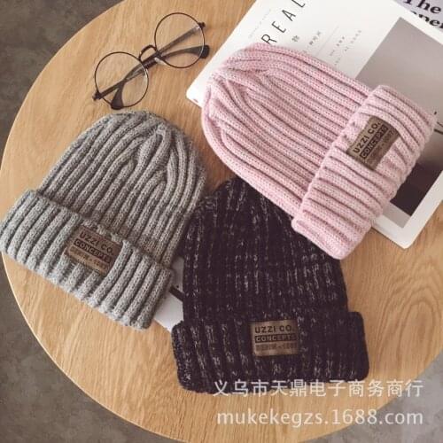 Fashion thick Twist Thread Knitted Hat Children Female Artificial Winter Hats Caps Girl Women thread Knit Beanies