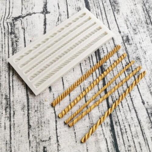 Pearl Twist Rope Silicone Mold Kitchen Resin Baking Tool DIY Cake Pastry Fondant Moulds Chocolate Kitchenware Pastry Baking Tray