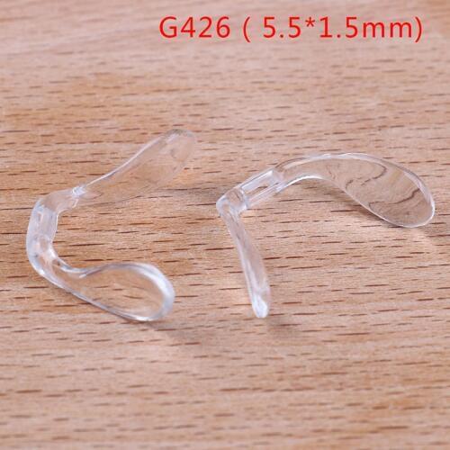 2 Pcs Silicone U Shape Anti-Slip Nose Pads Eyeglass Sunglasses Stick On Pad Eye Glasses