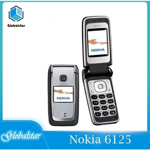 Nokia 6125 Refurbished mobile phones Original Unlocked Nokia 6125 Flip 1.8' GSM 2G phone with Bluetooth FM Radion free shipping