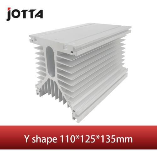 Y shape 110*125*135mm Aluminum Three Phase Solid State Relay SSR Heat Sink for less than 100A
