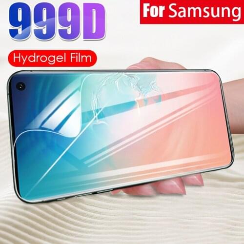 Protective Hydrogel Film For Samsung Galaxy S20 Ultra S8 S9 S10 E PLus For Note 8 9 10 Plus Protector Film Full Cover Not Glass