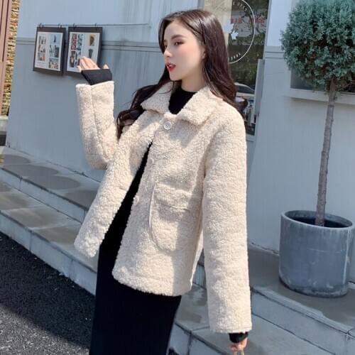 Autumn Winter Soft Warm Turn-Down Collar Long Sleeve Pocket Single-Breasted Women Lady Parka Coat Outerwear