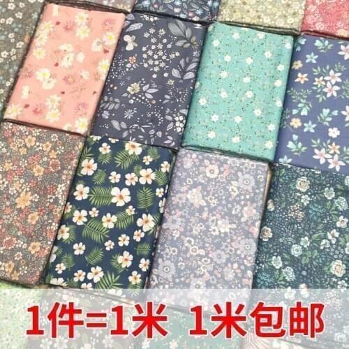 100cmx160cm Small Floral Pure Cotton Floral Cloth Clothing Dress Pajamas Bed Sheets Sofas Cotton Home DIY Apparel Sewing Fabrics