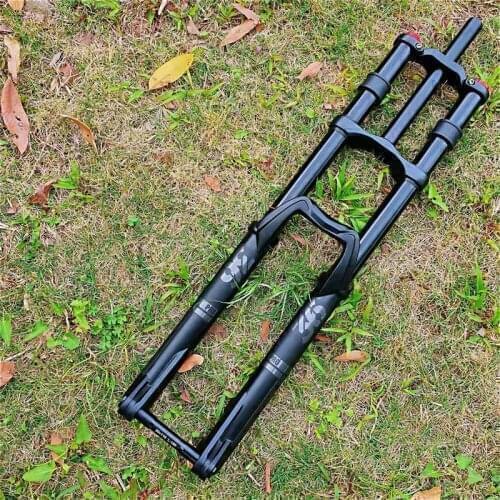 27.5 29 Inch Double Shoulder Downhill MTB Bicycle Fork 160mm Travel Damping Rebound Suspension Air Fork 20*110mm Thru Axle