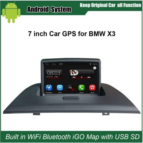 7 inch Android 7.1 Car GPS Navigation for BMW X3 E83 2004-2009 Car Radio Video Player Support WiFi Bluetooth
