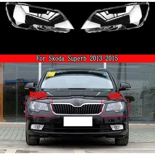 Car Headlight Lens For Skoda Superb 2013 2014 2015 Car Headlamp Cover Auto Shell Cover