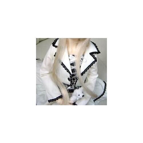 G10-X047 children toy BJD DD SD MSD 65cm 1/3 1/4 1/6 dolls props Accessoriess clothes White suit dress 1pcs