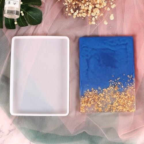 DIY Crystal Drop Silicone Mud Pressing Board Set Table Homemade Silica Gel Mold Rectangular Mirror Jewelry Coaster Drop Mold