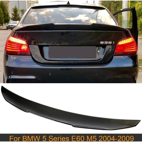 For E60 M5 Car Rear Trunk Spoiler Wing for BMW 5 Series E60 M5 2004 - 2009 Carbon Fiber Rear Trunk Boot Lid Lip Wing Spoiler