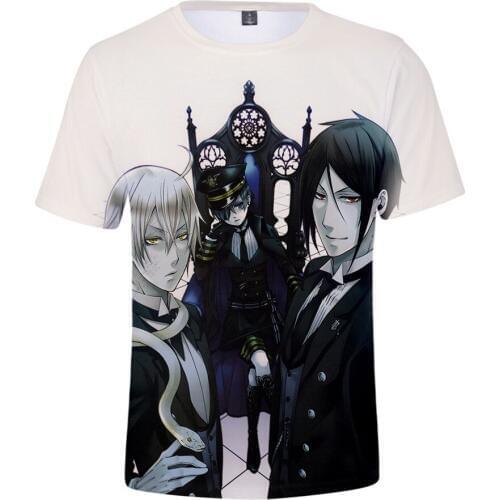 3 to 20 years kids t shirt Anime Black Butler 3d printed t-shirt men women Kuroshitsuji printed tshirt tee brand clothes