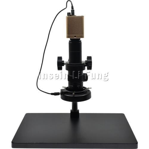 HD 2.0MP 1080P HDMI VGA USB Video Microscope Camera+10X-180X Magnification Zoom C-mount Lens+LED Light Source+Large Bracket